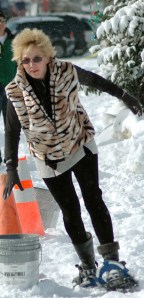 Coach at Snowshoe Race